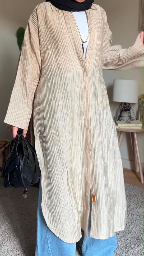 Crinkle Shirt Dress